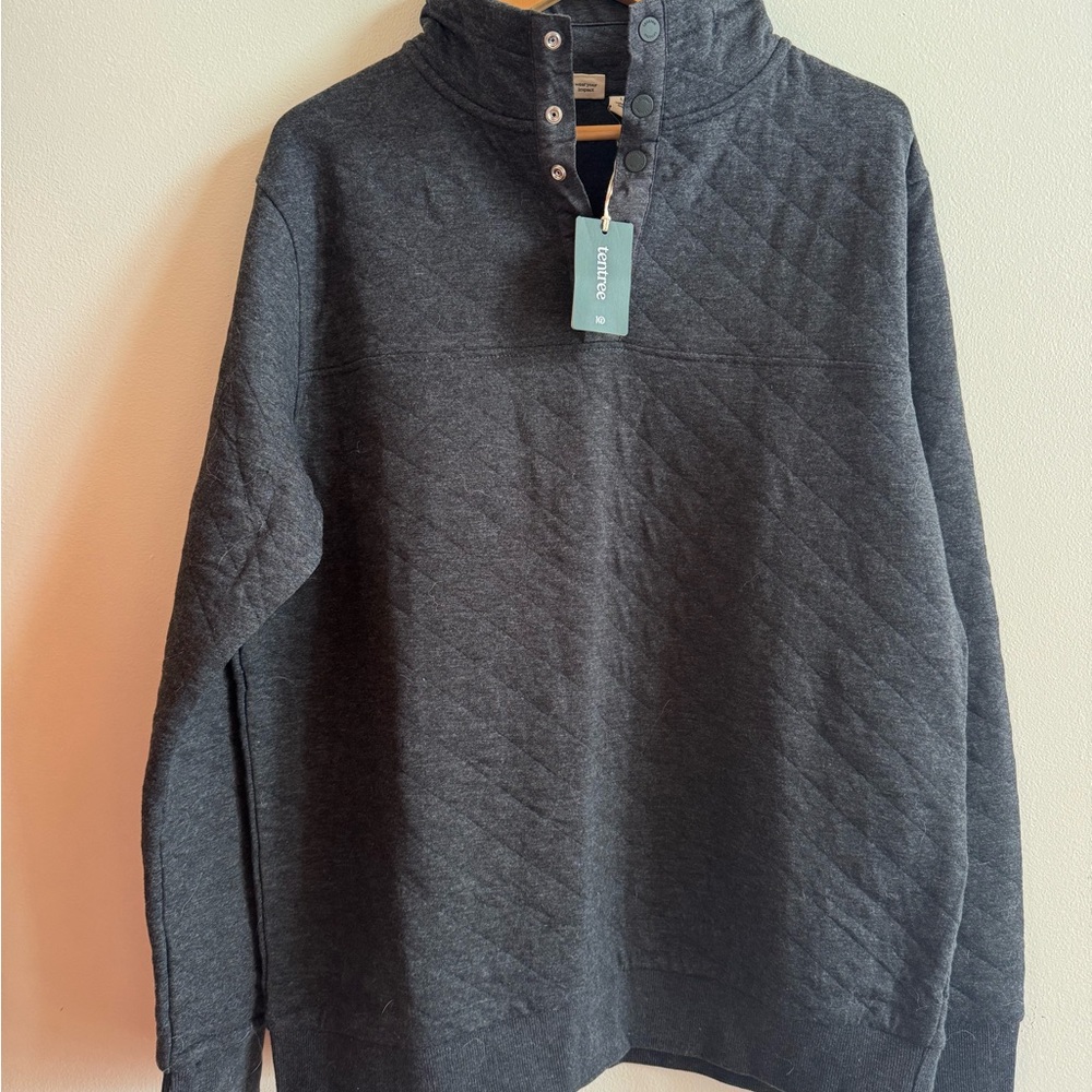 Men's Gray Quilted Sweater